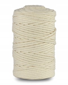 Sznurek bawełniany do makramy Kremowy 50m 5mm ECO
