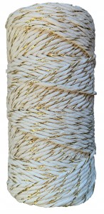 BŁYSZCZĄCY Sznurek Bawełniany Naturalny 3mm - 100m