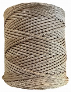 Sznurek Poliestrowy Płaski Złoty Beż Beżowe Złoto 3mm 200m