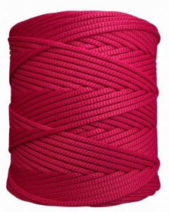 Sznurek Poliestrowy Płaski Malinowy Malina 3mm 200m