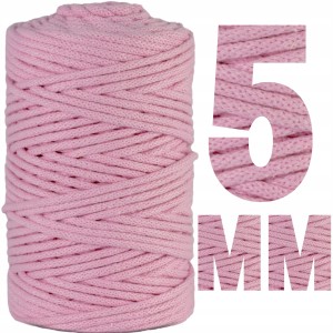 Sznurek z Rdzeniem Bawełnianym Cukierkowy 5mm 100m