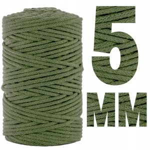 Sznurek z Rdzeniem Bawełnianym Khaki 5mm 100m