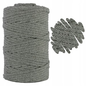 Sznurek z Rdzeniem Bawełnianym C. Szary 5mm 100m