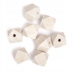Korale Kulki Drewniane 20mm 8szt Geometryczne DIY
