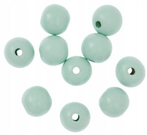 Korale Kulki Drewniane Pastelowe 25mm 10szt EKO