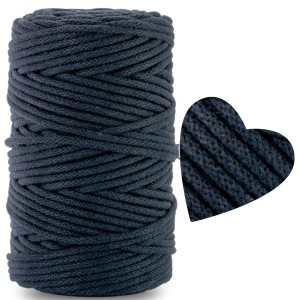 Sznurek Bawełniany Pleciony Atramentowy 100m 5mm
