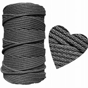 Sznurek Bawełniany Pleciony Mokka 50m 5mm ECO