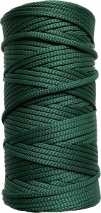 Sznurek Poliestrowy Płaski Zielony 5mm 100m