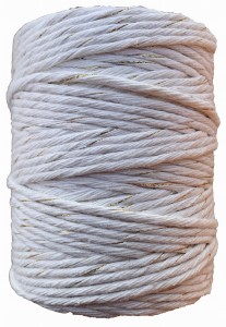 Sznurek Bawełniany Naturalny złota nitka 3mm 100m