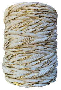 BŁYSZCZĄCY Sznurek Bawełniany Naturalny 5mm - 50m