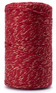 Sznurek Bawełniany ZŁOTA NITKA 3mm 100m Krwisty