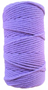 Sznurek bawełniany do makramy fioletowy 60m 2mm