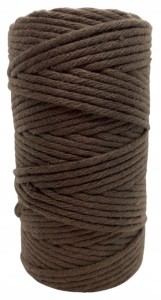 Sznurek bawełniany do makramy czekoladowy 60m 2mm