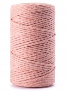 Sznurek Bawełniany do Makramy Łososiowy 2mm 60m