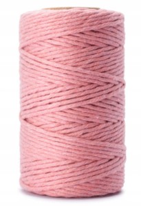 Sznurek Bawełniany do Makramy Koralowy 2mm 60m