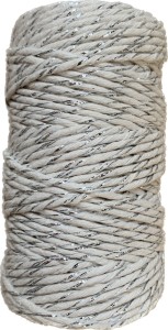 Sznurek Bawełniany Ecru Srebrna Nitka 2mm 60m