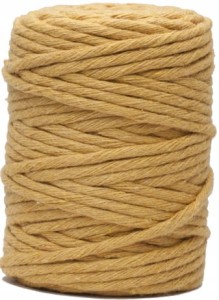 Sznurek Bawełniany do Makramy Musztardowy 5mm 50m