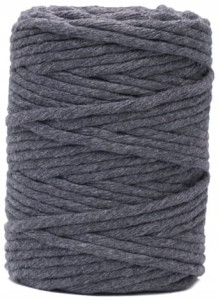 Sznurek Bawełniany do Makramy Antracytowy 5mm 50m