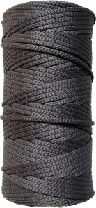 Sznurek Poliestrowy Płaski Szary 5mm 100m