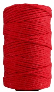 Sznurek Bawełniany do Makramy Czerwony 2mm 60m