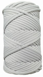 Sznurek Poliestrowy Płaski Jasny Szary 5mm 100m