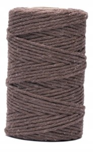 Sznurek bawełniany do makramy Brązowy 60m 2mm
