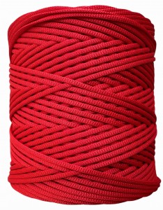 Sznurek Poliestrowy Płaski Czerwony 3mm 200m