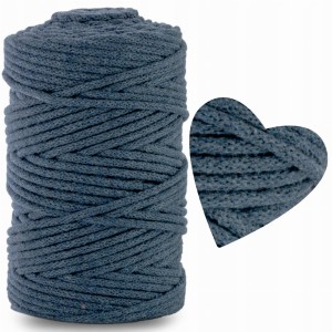 Sznurek Bawełniany Pleciony Jeansowy 100m 5mm